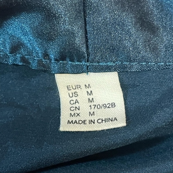 Set Of 2 Silk Satin Robe Wedding Kimono Dressing Gown Sleepwear Bathrobe Size M - Picture 7 of 12